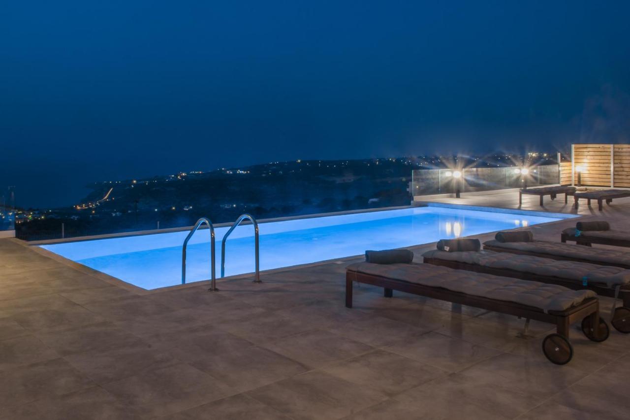 Eva Villas West With Infinity Pool & And Panoramic Sea View Gerani Chanion Extérieur photo